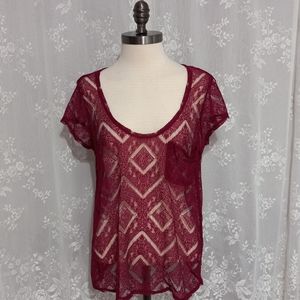 Urban Outfitters Kimchi Blue - Short Sleeve Lace Top